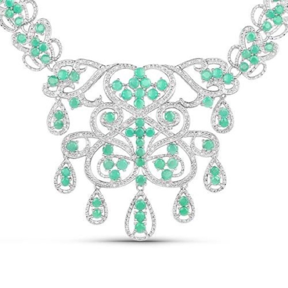 Emerald and Diamond Necklace
